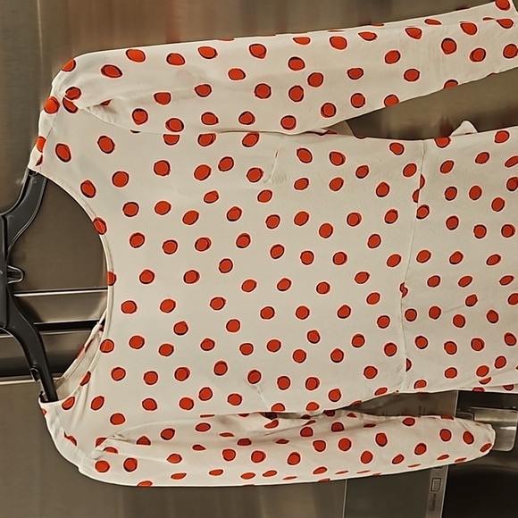 💕REALISATION PAR💕 Goldie Cherry Dress ~ Red Polka Dot Print XS 100% Silk - Picture 13 of 16